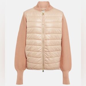 Varley Larkin Quilted Knit Zip Bomber Jacket Blush Pink, New Condition, Small